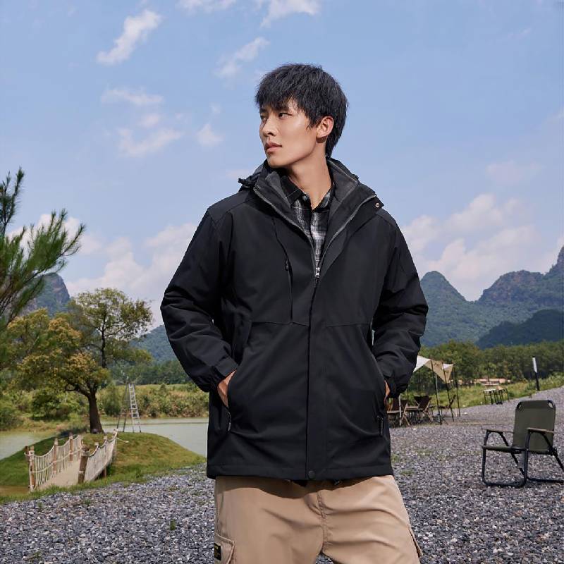ladies black waterproof coat