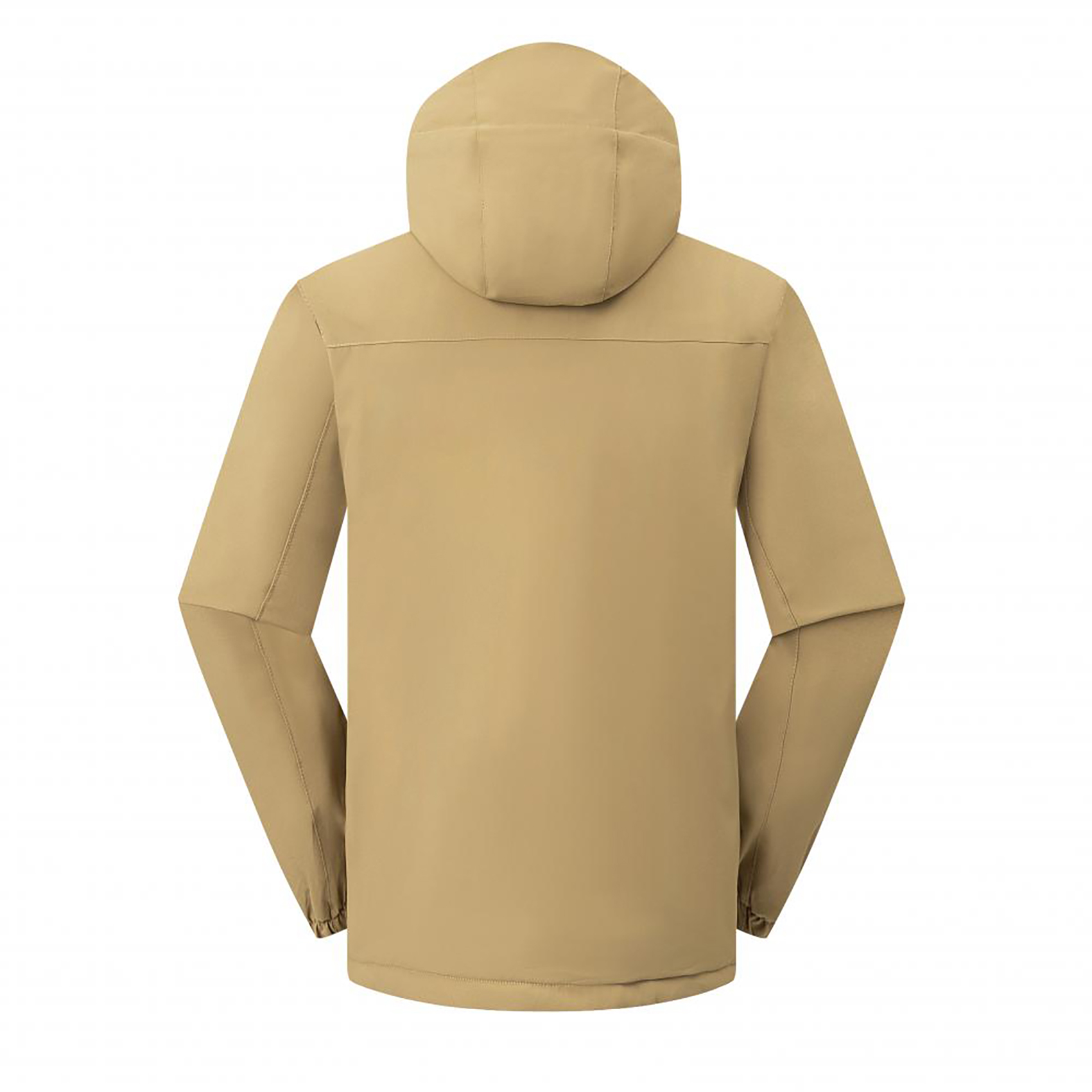 black windbreaker camping