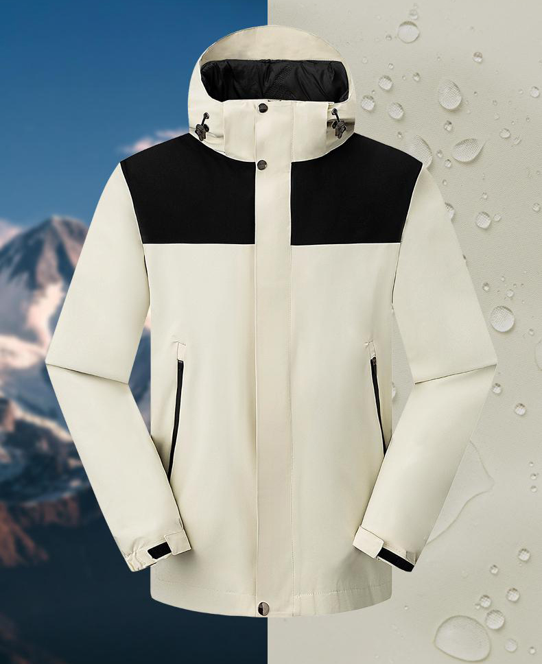 orange windbreaker camping